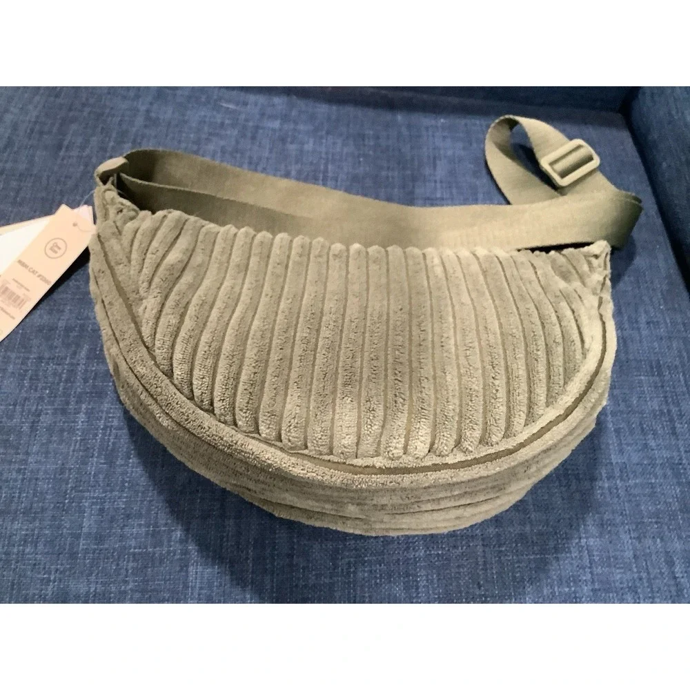 No Boundaries Corduroy Hobo Shoulder Bag Olive